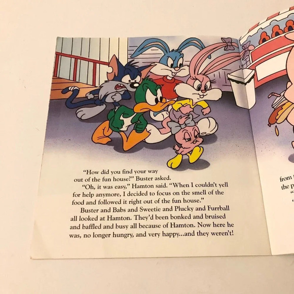 Vtg 1990 Tiny Toon Adventures Lost In The Fun House Golden Book - Picture 13 of 15